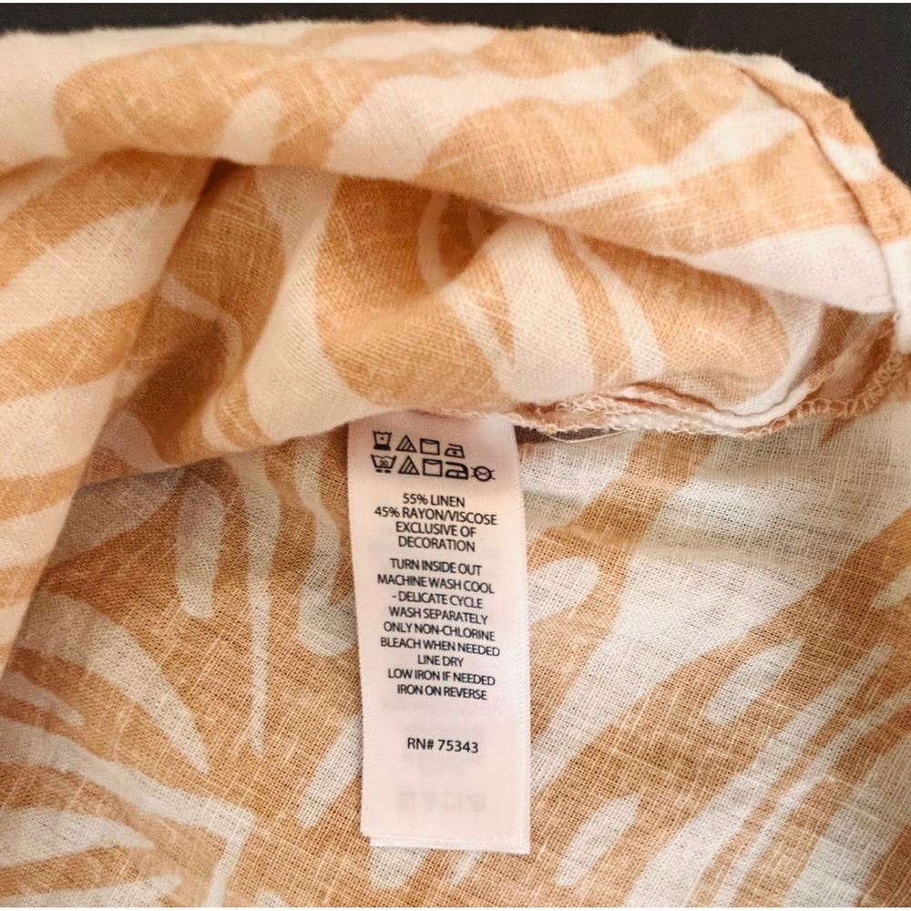 NWT Rachel Zoe Zebra Print Tassel Beige Orange Tunic Dress Small S Oversize‎ - Picture 4 of 8